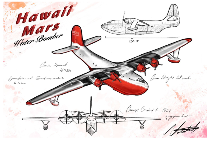 Hawaii Mars Postcard