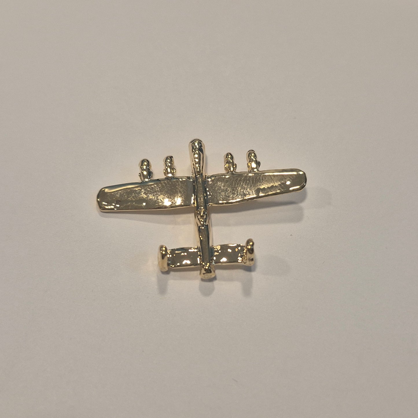 Gold Lancaster Plane Pin